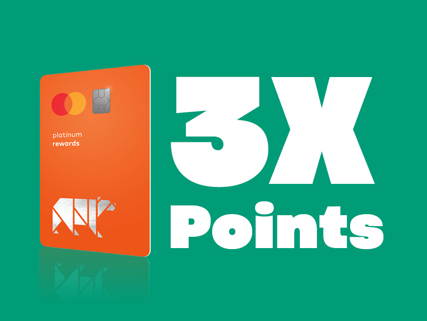 3X Points on Platinum Rewards Mastercard