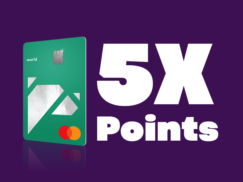 5X Points on World Mastercard