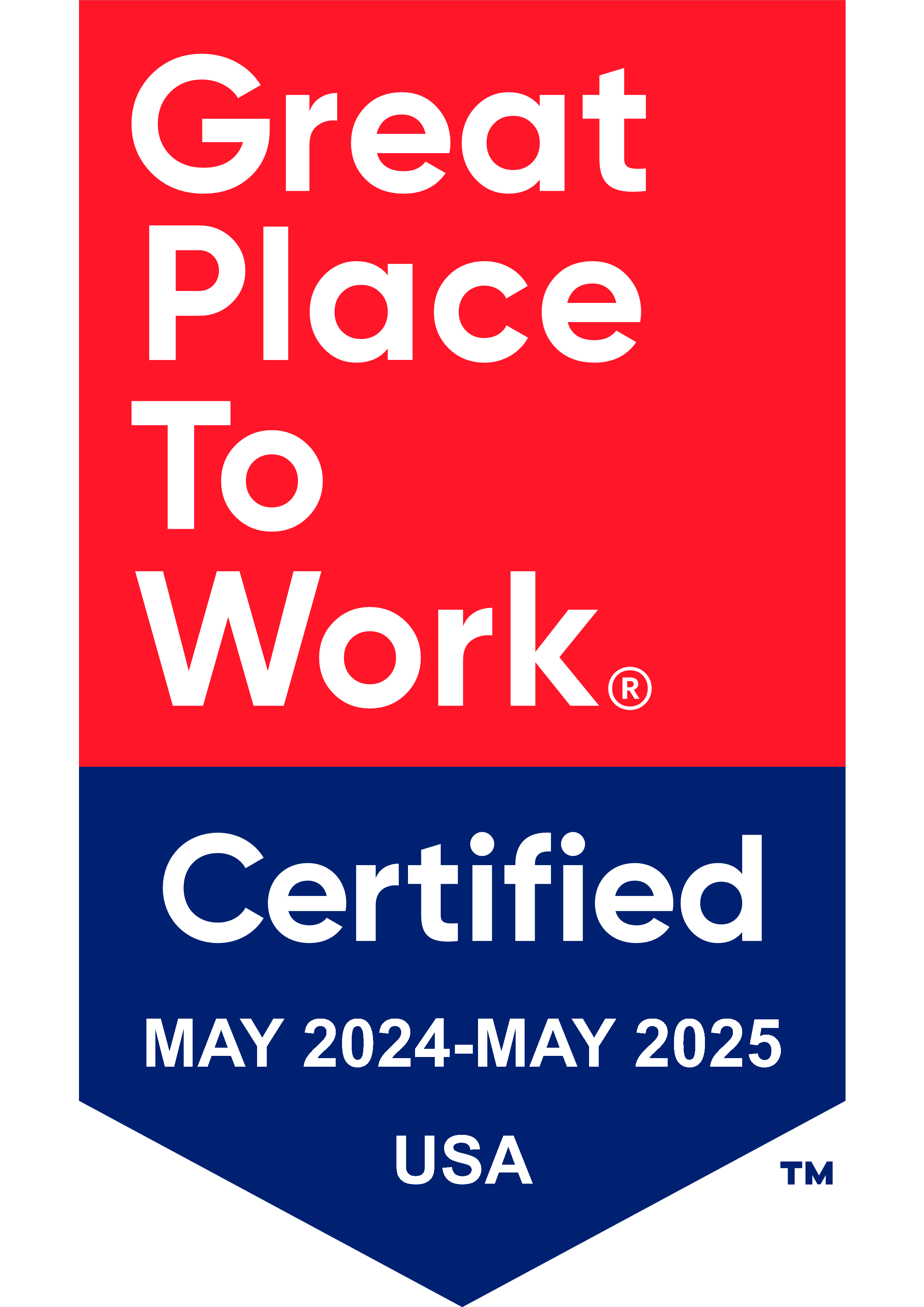 Great Place to Work Certified: May 2024-May 2025