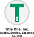 Title One, Inc.: Quality, Service, Expertise. Est. 1992